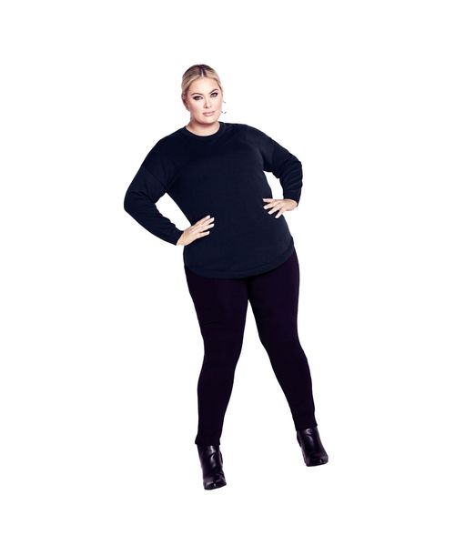 Avenue Women's Tully Curved Hem Sweater - Midnight