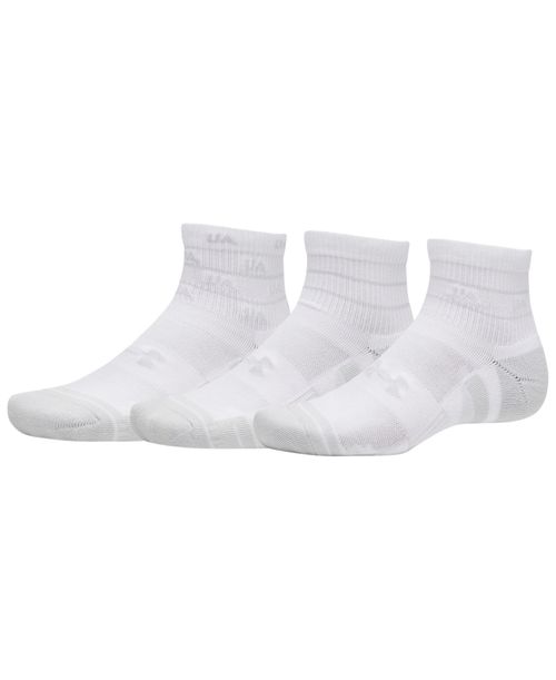 Under Armour Men's Ua Performance Tech Quarter Socks, Pack of 3 - White