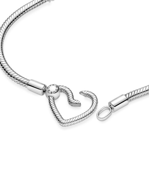 Pandora Cubic Zirconia Sparkling Halo Tennis Bracelet - Sparkling Halo/ Silver Heart