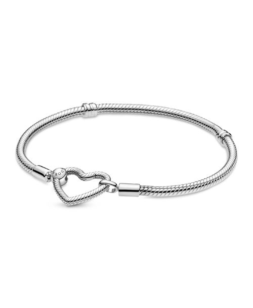 Pandora Cubic Zirconia Sparkling Halo Tennis Bracelet - Sparkling Halo/ Silver Heart
