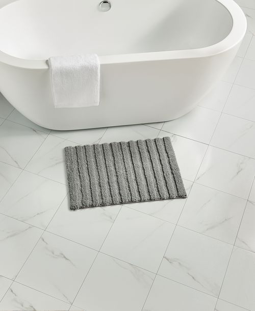 Charter Club Signature Bath Rug, 17" x 24", Exclusively at Macy's - Stone