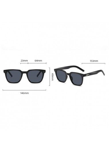 Modlily Black Plastic Star Design Square Sunglasses - One Size