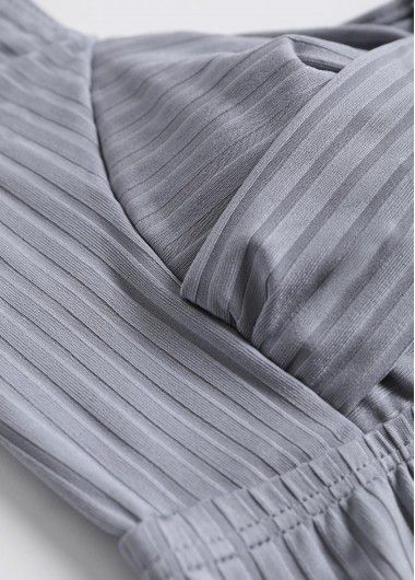 Modlily Patchwork Tribal Print Grey Tankini Set - L