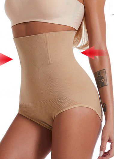 Modlily Skin Color High Waisted Shapewear Panties - S