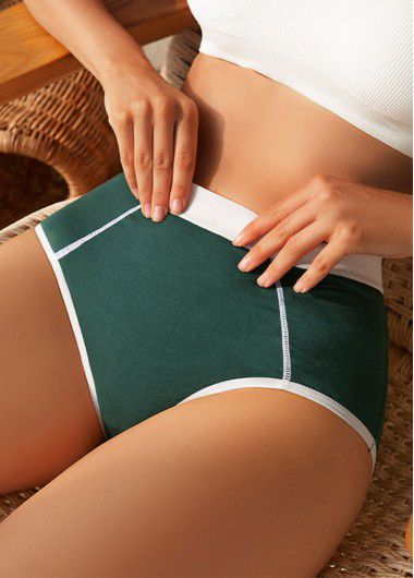 Modlily Sexy Babydoll Lingerie Chemises Blackish Green Color High Waisted Panty - M