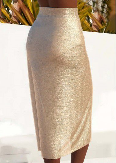 Modlily Bowknot Design Hot Stamping Champagne Sarong - XL