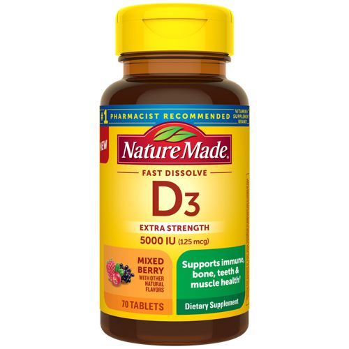 Nature Made D3 5000 IU (125 Mcg) Fast Dissolve Tablets