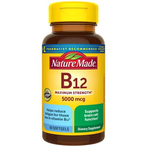 Nature Made Vitamin B12 Maximum Strength 5000 mcg Softgels