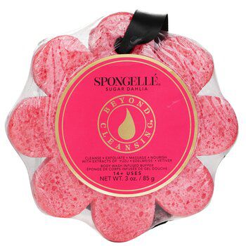 SpongelleWild Flower Soap Sponge - Sugar Dahlia (Red) 1pc/85g