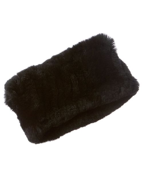 La Fiorentina Plush Headband Women's Black