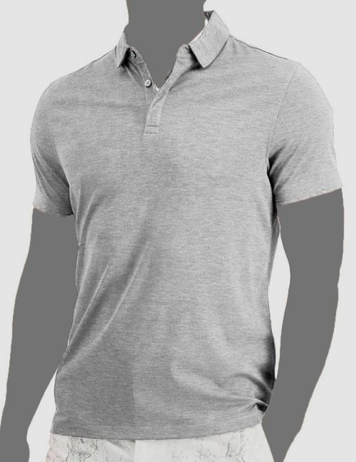 $30 Alfani Men's Gray AlfaTech Stretch Solid Fitness Workout Polo Shirt Size XL