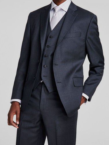 Michael Kors Men's Gray Wool Vest Jacket Pants 3-Piece Suit Size 42R 36W 30L