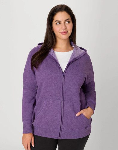 Hanes Just My Size EcoSmart Women's Full-Zip Fleece Hoodie (Plus )