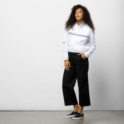 Vans My Vans Anorak White Women's Half Zip Jacket Size XS