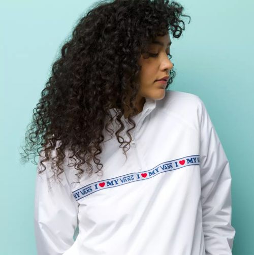 Vans My Vans Anorak White Women's Half Zip Jacket Size XS