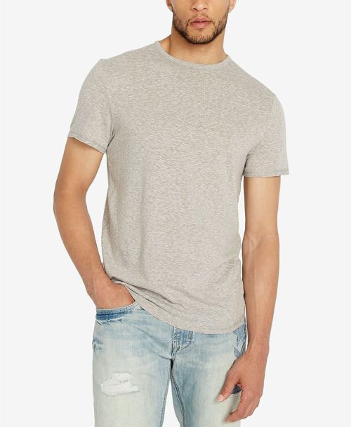 $199 Buffalo David Bitton Men'S Gray Short-Sleeve Crew-Neck Graphic T-Shirt 2xl
