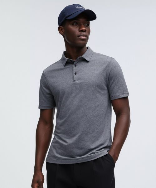NWT LULULEMON Mens Evolution Polo Heathered Black Grey M L XL XXL $88 Retail