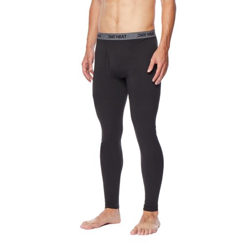 $124 New 32 Degrees Heat Men's Black Thermal Base Layer Stretch Leggings XXL