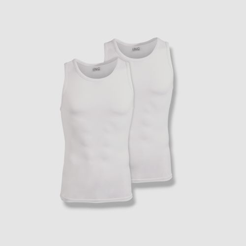 I.N.C. International Concepts Men White 2-Pack Crew Tank Top T-Shirt Size L