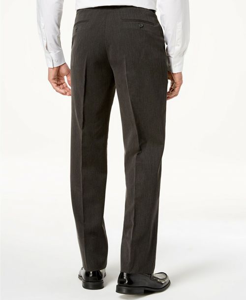 $120 Nautica Men's Gray Modern Fit Flat Stretch Dress Suit Trouser Pants 38W 38L