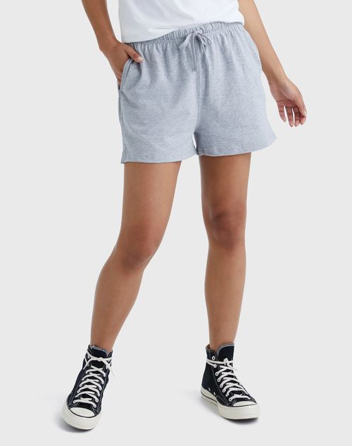 Hanes Jersey Shorts Women's Originals Cotton Pockets Drawcord Cotton 2.5 inseam