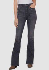 $218 7 For All Mankind Womens Gray High Rise Skinny-Bootcut Jean Pants Size 26