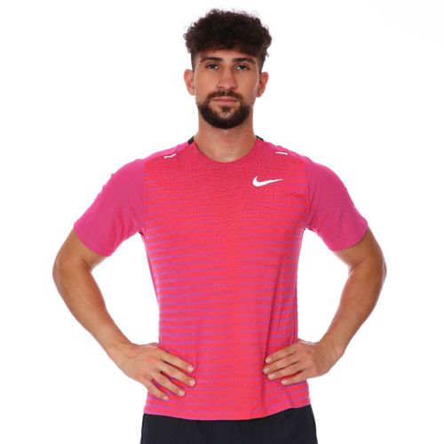 Nike Men's TechKnit Future Fast Vivid Purple Slim Fit Running T Shirt Size XL