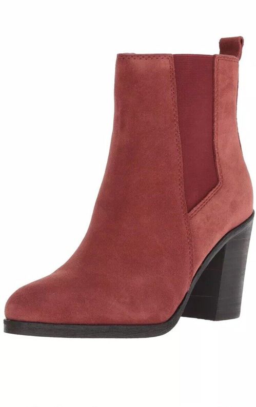 Women Splendid Newbury Suede High Top Pull On Boot Suede Sequoia Red LL1427