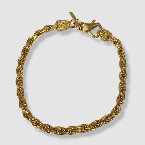 $595 Emanuele Bicocchi Men's 24k-Gold Plated Sterling Silver Bracelet Size L