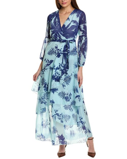 Jl Luxe Asymmetrical Tiered Maxi Dress Women's