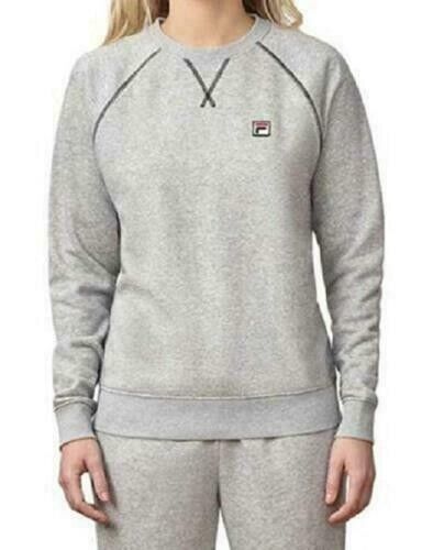 Fila Ladies' Heritage French Terry  Crew Neck Sweatshirt Gray Size Small