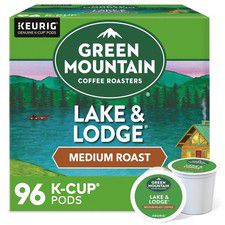 Green Mountain Coffee Lake and Lodge, Keurig K-Cup Pod, Medium Roast, 96 Count