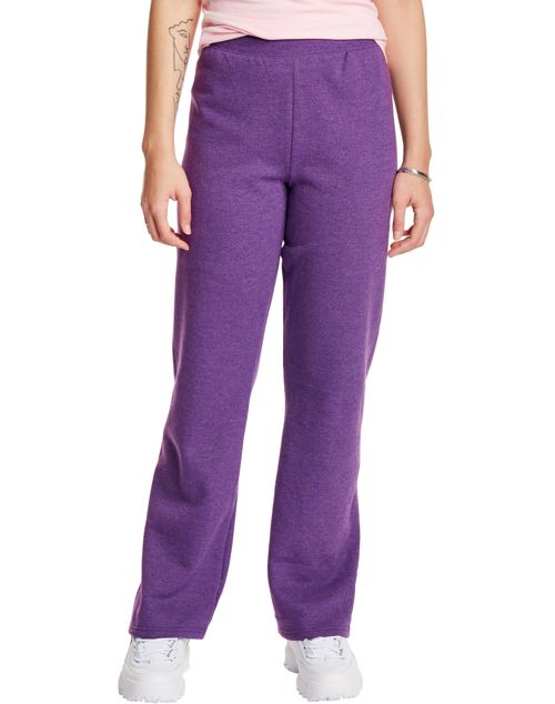 Hanes Fleece Sweatpants ComfortSoft EcoSmart Womens Open Bottom Leg S-XL
