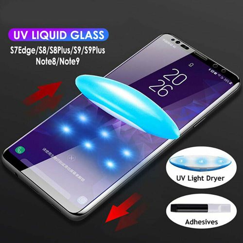 1/2pcs UV Liquid Glue Tempered Glass Screen Protector For Samsung S22+ S23 Ultra