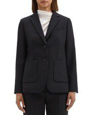 Theory Classic Wool-Blend Blazer Women's Black 12