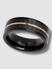 $119 C & C Jewelry Men's Black Two Tone Band Stainless Steel Wedding Ring Size 8