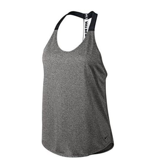 Nike Dri-Fit Gray Heather Racerback Athleisure Women's Training Tank Top Size L