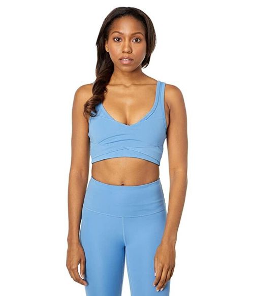 Varley Let's Move Kellam Medium Support Sports Bra Flst Blue Size Small $70