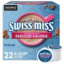 Swiss Miss Reduced Calorie Hot Cocoa, Keurig Single Serve K-Cup Pods, 22 Count