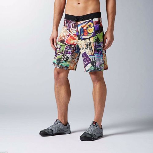[B83897] Mens Reebok RCF Crossfit Core Shorts - Multi Color Board Shorts