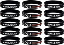 15 Pack Charlie Kirk Freedom Justice Silicone Bracelets for Men & Women