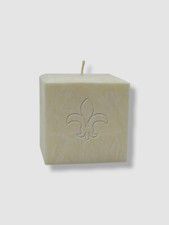 $30 Carved Solution Home Beige Unscented Natural Soy Wax Pillar Candle 3 in