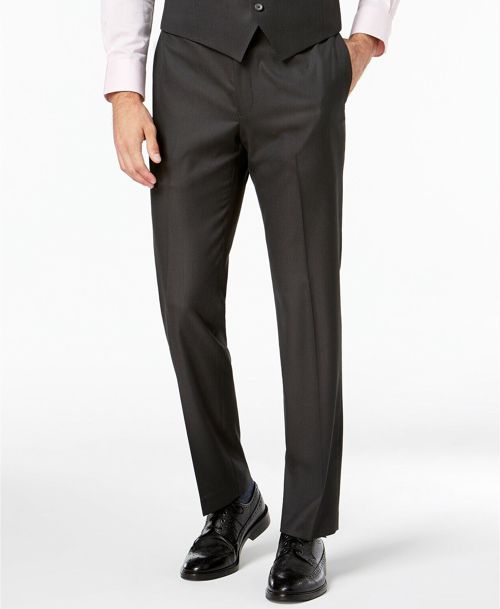 $280 Marc New York 33W 32L Men's Gray Modern Fit Suit Neat Trousers Dress Pants