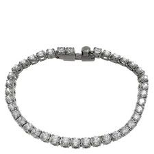 Swarovski Matrix Tennis Bracelet Round Ruthenium Shiny Silver Grey