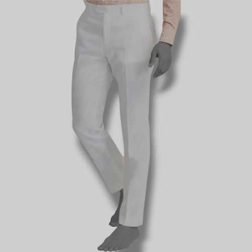 Bar III Men White Slim-Fit Linen Cotton Suit Pants Size 32W 30L