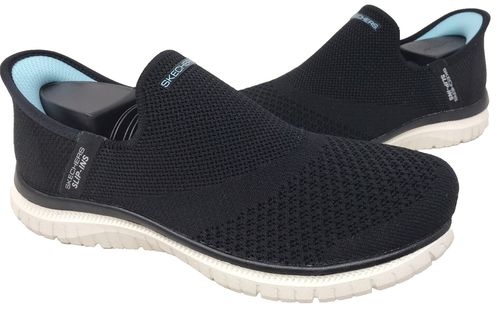 Skechers Women's Slip-Ins Virtue Sleek Walking Shoes Black/ White Size:9 170P