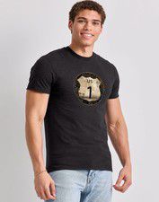 Mens US 1 Route Road Trip Black T-Shirt Short Sleeve Ringspun Cotton Graphic Tee