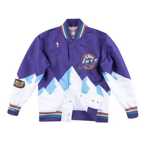 Mens Mitchell & Ness NBA AUTHENTIC WARM UP JACKET - UTAH JAZZ 1997