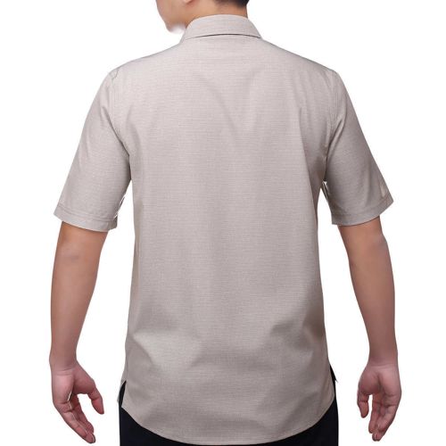 Avalanche Men's Performance Short Sleeve Woven Shirt Breathable Fabric Khaki M