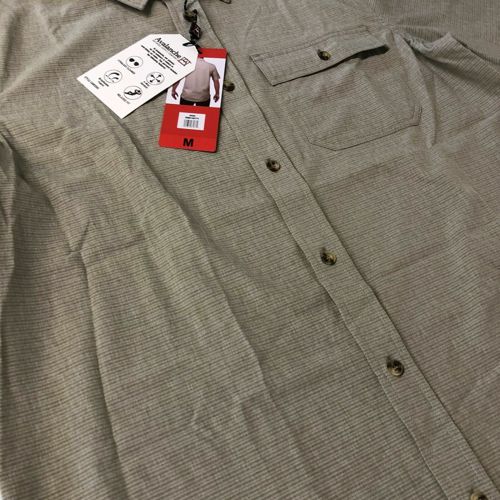 Avalanche Men's Performance Short Sleeve Woven Shirt Breathable Fabric Khaki M
